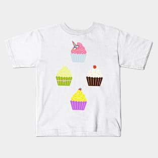 Fancy Baked Cupcake Dessert Collection Kids T-Shirt